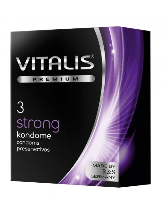 Презервативы с утолщенной стенкой VITALIS PREMIUM strong - 3 шт. - Vitalis - купить с доставкой в Бердске