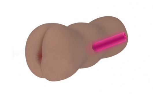 Коричневый вибромастурбатор-анус TONGGGO-Black Angel Auto - KOKOS - в Бердске купить с доставкой