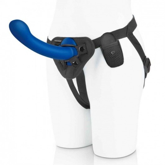 Синяя насадка Remote Control P-Spot G-Spot с черными трусиками - 20 см. - Pegasus - купить с доставкой в Бердске