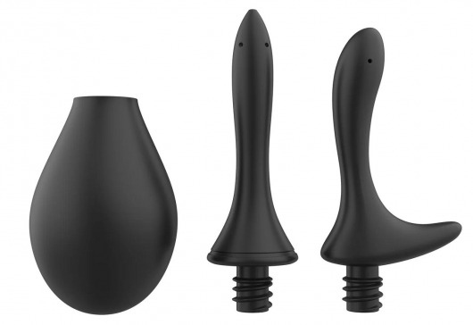Черный анальный душ Nexus Anal Douche Set с 2 сменными насадками - Nexus Range - купить с доставкой в Бердске