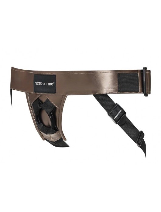 Бронзовый пояс для насадок Curious Harness - Strap-on-me - купить с доставкой в Бердске