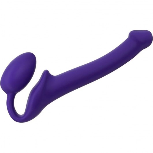 Фиолетовый безремневой страпон Silicone Bendable Strap-On - size S - Strap-on-me - купить с доставкой в Бердске