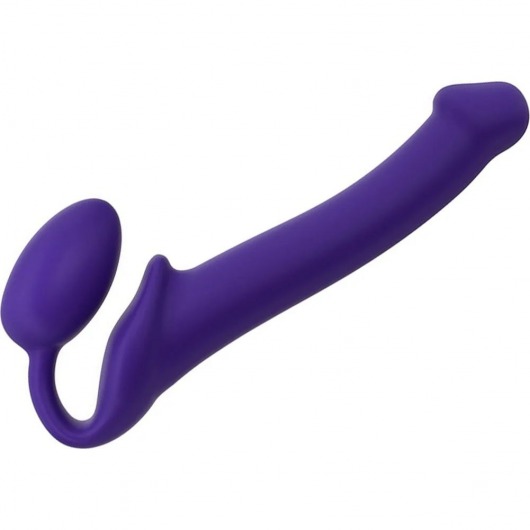 Фиолетовый безремневой страпон Silicone Bendable Strap-On - size M - Strap-on-me - купить с доставкой в Бердске