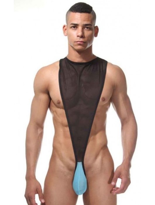 Мужское полупрозрачное боди с контрастной вставкой - La Blinque купить с доставкой