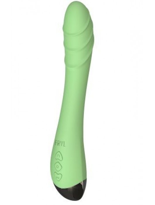 Салатовый изогнутый вибратор Altas - 21 см. - Le Frivole