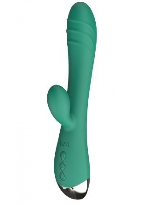 Зеленый вибратор-кролик Eridan - 21 см. - Le Frivole