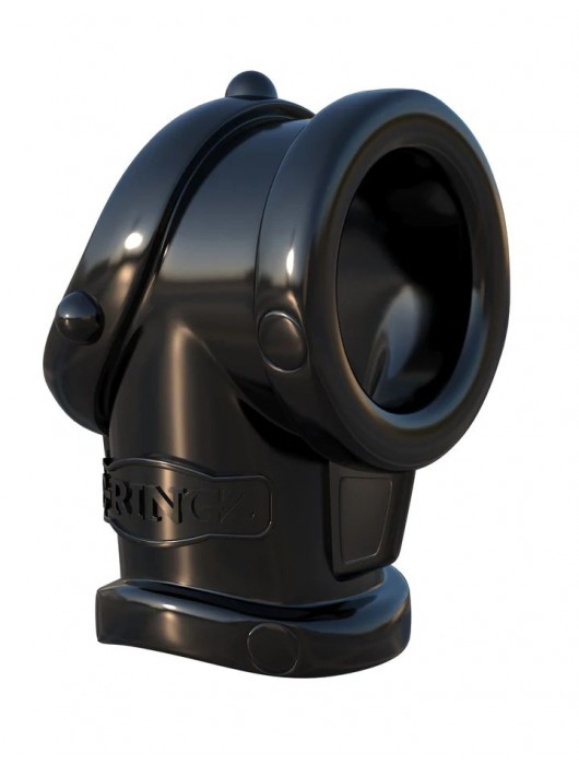 Черная насадка для пениса Cock Pipe with Ball-Stretcher - Pipedream - в Бердске купить с доставкой