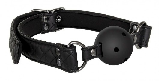 Черный кляп-шарик BALL GAG DIAMOND - Dream Toys - купить с доставкой в Бердске