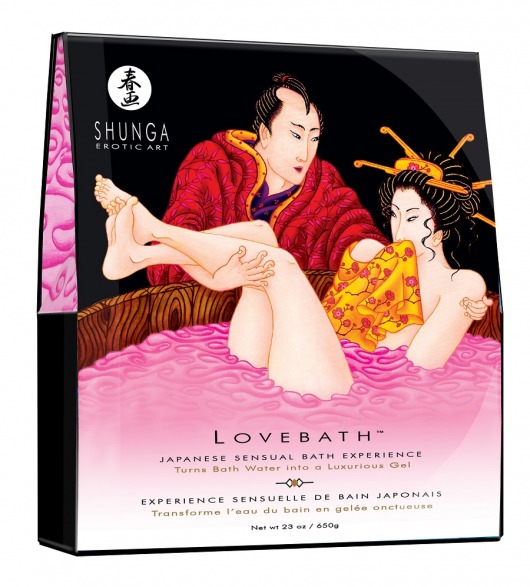 Соль для ванны Lovebath Dragon Fruit, превращающая воду в гель - 650 гр. - Shunga - купить с доставкой в Бердске