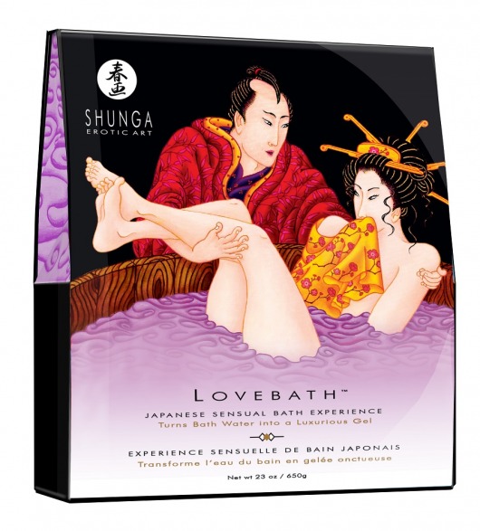 Соль для ванны Lovebath Sensual lotus, превращающая воду в гель - 650 гр. - Shunga - купить с доставкой в Бердске