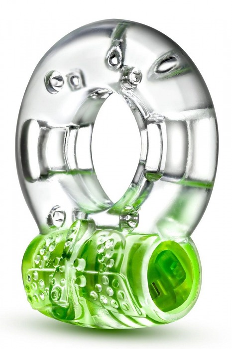 Зеленое эрекционное виброкольцо Arouser Vibrating C-Ring - Blush Novelties - в Бердске купить с доставкой