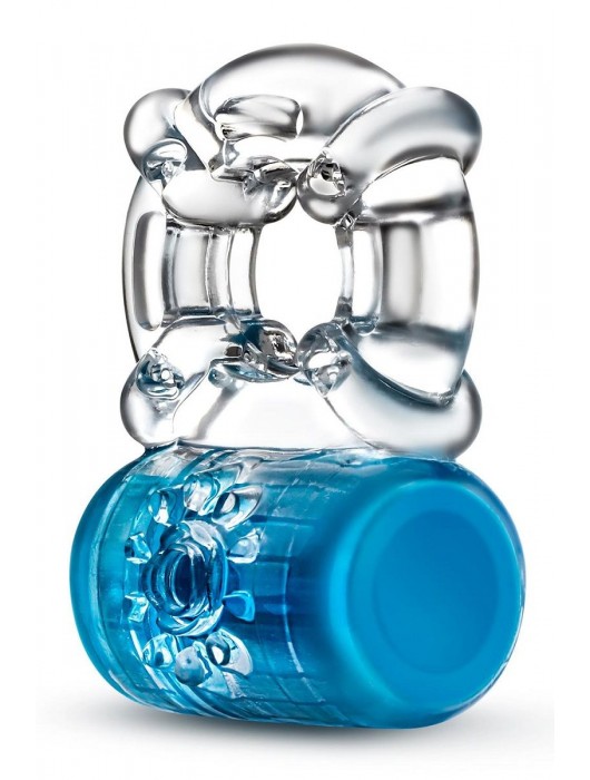 Синее эрекционное виброкольцо Pleaser Rechargeable C-Ring - Blush Novelties - в Бердске купить с доставкой