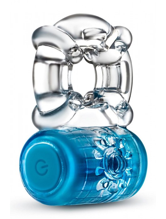 Синее эрекционное виброкольцо One Night Stand Vibrating C-Ring - Blush Novelties - в Бердске купить с доставкой