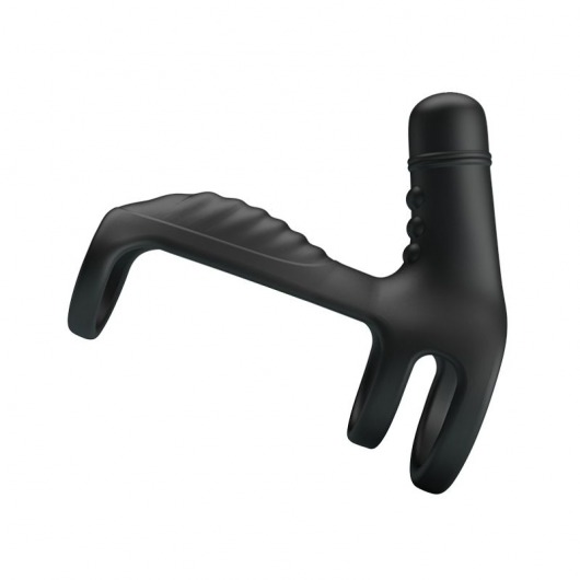 Черная вибронасадка на пенис Vibrating Penis Sling - Baile - в Бердске купить с доставкой