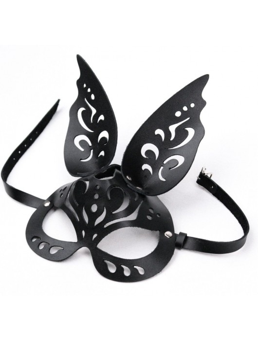 Черная ажурная маска  Зайка  с ушками - Crazy Handmade - купить с доставкой в Бердске