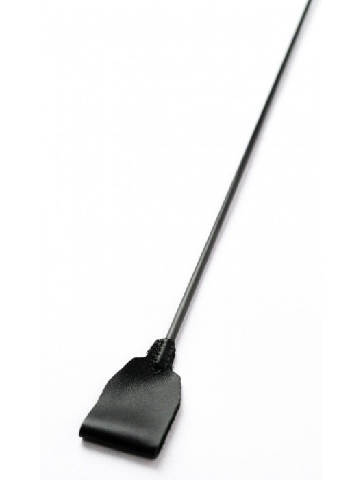 Черный кожаный стек с гладкой ручкой - 55 см. - Crazy Handmade - купить с доставкой в Бердске