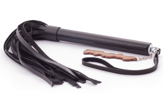Черная кожаная плеть  Индиго  - 50 см. - Crazy Handmade - купить с доставкой в Бердске