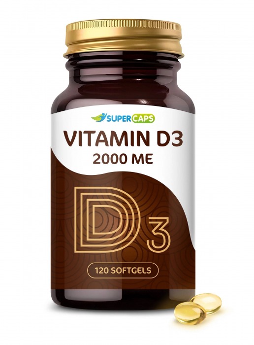 Пищевая добавка SuperCaps VITAMIN D3 2000 ME - 120 капсул - SuperCaps - купить с доставкой в Бердске