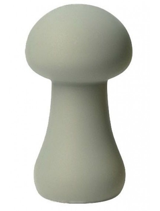 Зеленый перезаряжаемый клиторальный стимулятор-грибочек Mushroom - CNT