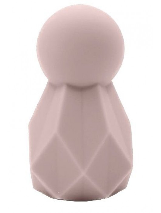 Розовый перезаряжаемый вибратор Polyhedron - 8 см. - CNT