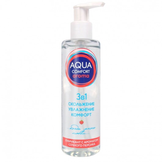 Гель-лубрикант на водной основе Aqua Comfort Aroma с ароматом персика - 195 гр. - Биоритм - купить с доставкой в Бердске