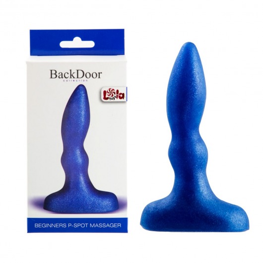 Синий анальный стимулятор Beginners p-spot massager - 11 см. - Lola Games - в Бердске купить с доставкой