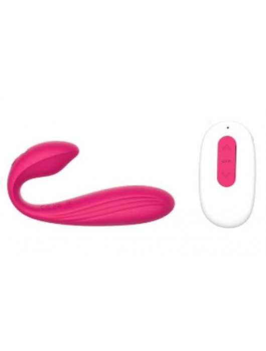 Розовый вибростимулятор для пар с пультом ДУ - 17,7 см. - Свободный ассортимент