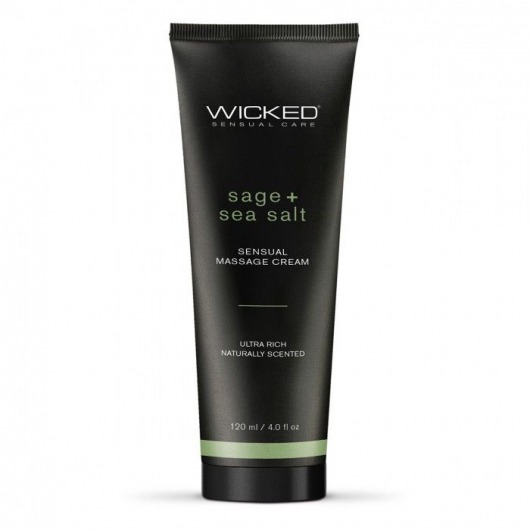 Массажный легкий крем WICKED Sage plus Sea Salt - 120 мл. - Wicked - купить с доставкой в Бердске