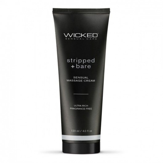 Массажный легкий крем WICKED Stripped plus Bare - 120 мл. - Wicked - купить с доставкой в Бердске
