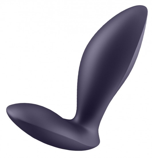 Фиолетовый анальный вибростимулятор Power Plug - Satisfyer - в Бердске купить с доставкой