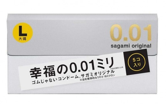 Презервативы Sagami Original 0.02 L-size увеличенного размера - 5 шт. - Sagami - купить с доставкой в Бердске
