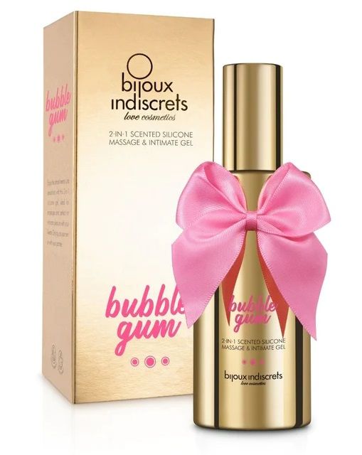 Гель с ароматом жвачки Bubblegum 2-in-1 Scented Silicone Massage And Intimate Gel - 100 мл. - Bijoux Indiscrets - купить с доставкой в Бердске