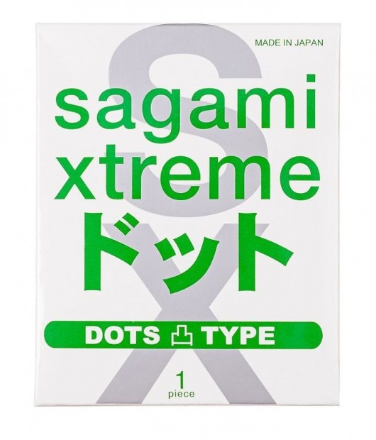 Презерватив Sagami Xtreme Type-E с точками - 1 шт. - Sagami - купить с доставкой в Бердске