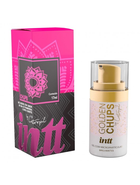 Возбуждающий гель Golden Chups с малиновым ароматом - 17 мл. - INTT - купить с доставкой в Бердске