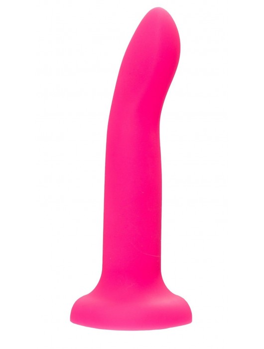 Ярко-розовый, светящийся в темноте фаллоимитатор Bucky Glow - 14 см. - ToyFa