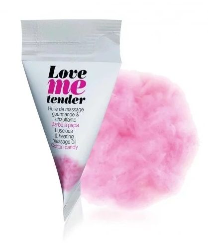 Съедобное согревающее массажное масло Love Me Tender Cotton Candy с ароматом сладкой ваты - 10 мл. - Love to Love - купить с доставкой в Бердске