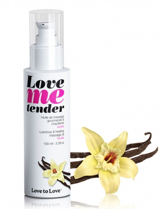 Съедобное согревающее массажное масло Love Me Tender Vanilla с ароматом ванили - 100 мл. - Love to Love - купить с доставкой в Бердске