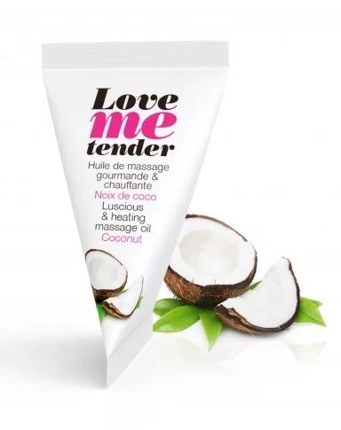 Съедобное согревающее массажное масло Love Me Tender Cocos с ароматом кокоса - 10 мл. - Love to Love - купить с доставкой в Бердске