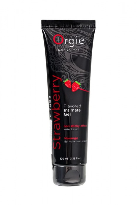 Интимный гель на водной основе Lube Tube Strawberry с клубничным вкусом - 100 мл. - ORGIE - купить с доставкой в Бердске