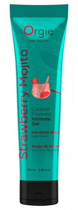 Съедобный интимный гель Orgie Lube Tube Cocktail Strawberry Mojito - 100 мл. - ORGIE - купить с доставкой в Бердске