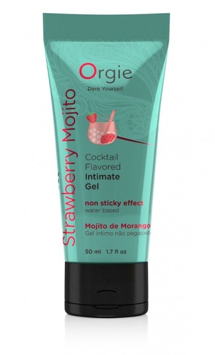 Съедобный интимный гель Orgie Lube Tube Cocktail Strawberry Mojito - 50 мл. - ORGIE - купить с доставкой в Бердске
