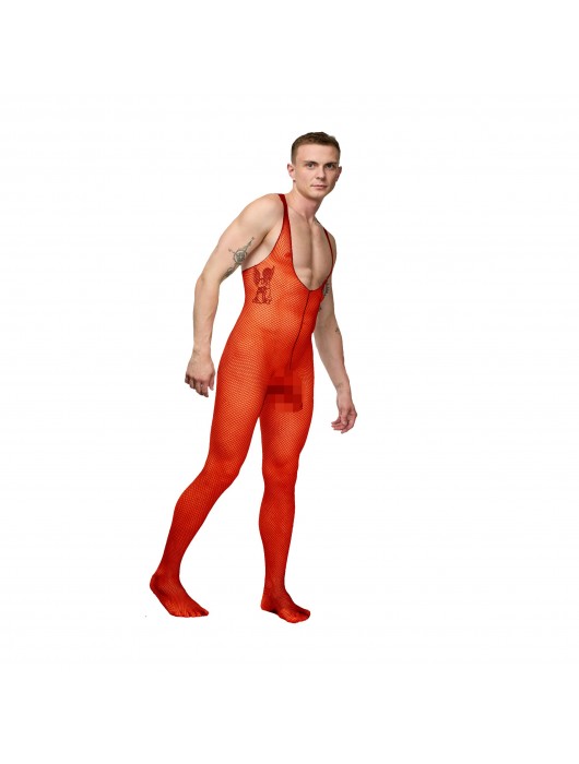 Красный мужской кэтсьюит-сетка - La Blinque купить с доставкой