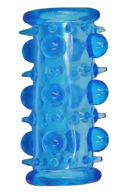 Голубая насадка с шипами и шишечками LUST CLUSTER - Dream Toys - в Бердске купить с доставкой