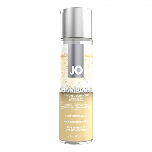 Лубрикант на водной основе JO H2O Champagne Flavored Lubricant с ароматом шампанского - 60 мл. - System JO - купить с доставкой в Бердске