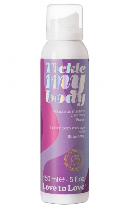 Массажная хрустящая пенка Tickle My Body Strawberry с ароматом клубники - 150 мл. - Love to Love - купить с доставкой в Бердске