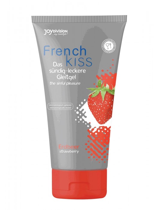Съедобный лубрикант Frenchkiss с ароматом клубники - 75 мл. - Joy Division - купить с доставкой в Бердске