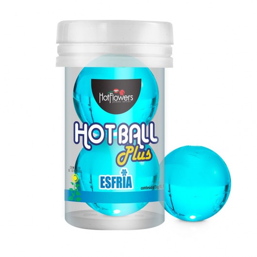 Лубрикант на масляной основе Hot Ball Plus с охлаждающим эффектом (2 шарика по 3 гр.) - HotFlowers - купить с доставкой в Бердске