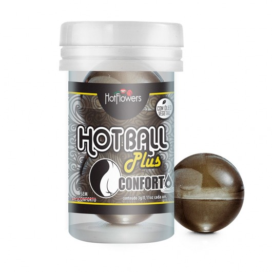 Анальный лубрикант на масляной основе Hot Ball Plus Conforto (2 шарика по 3 гр.) - HotFlowers - купить с доставкой в Бердске