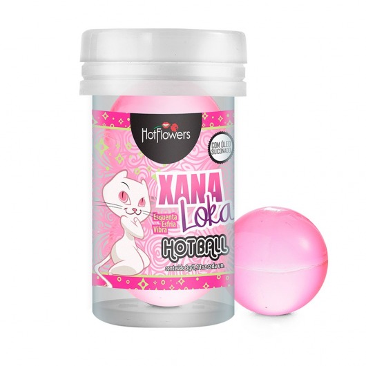 Лубрикант на силиконовой основе с эффектом вибрации Xana Loka Hot Ball (2 шарика по 3 гр.) - HotFlowers - купить с доставкой в Бердске