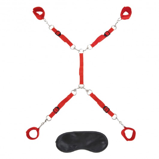 Красная фиксация на матрас Classic Bedspreader - Lux Fetish - купить с доставкой в Бердске